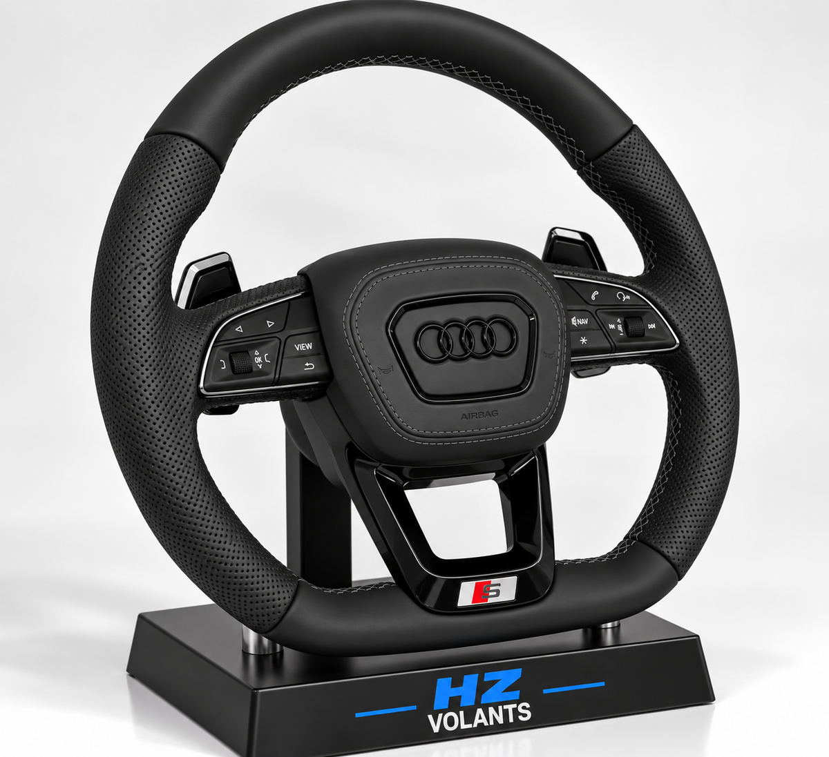 Volant Audi S / Q3 / Q5 2020 Cuir Perforé Multifonctions – OEM Sport