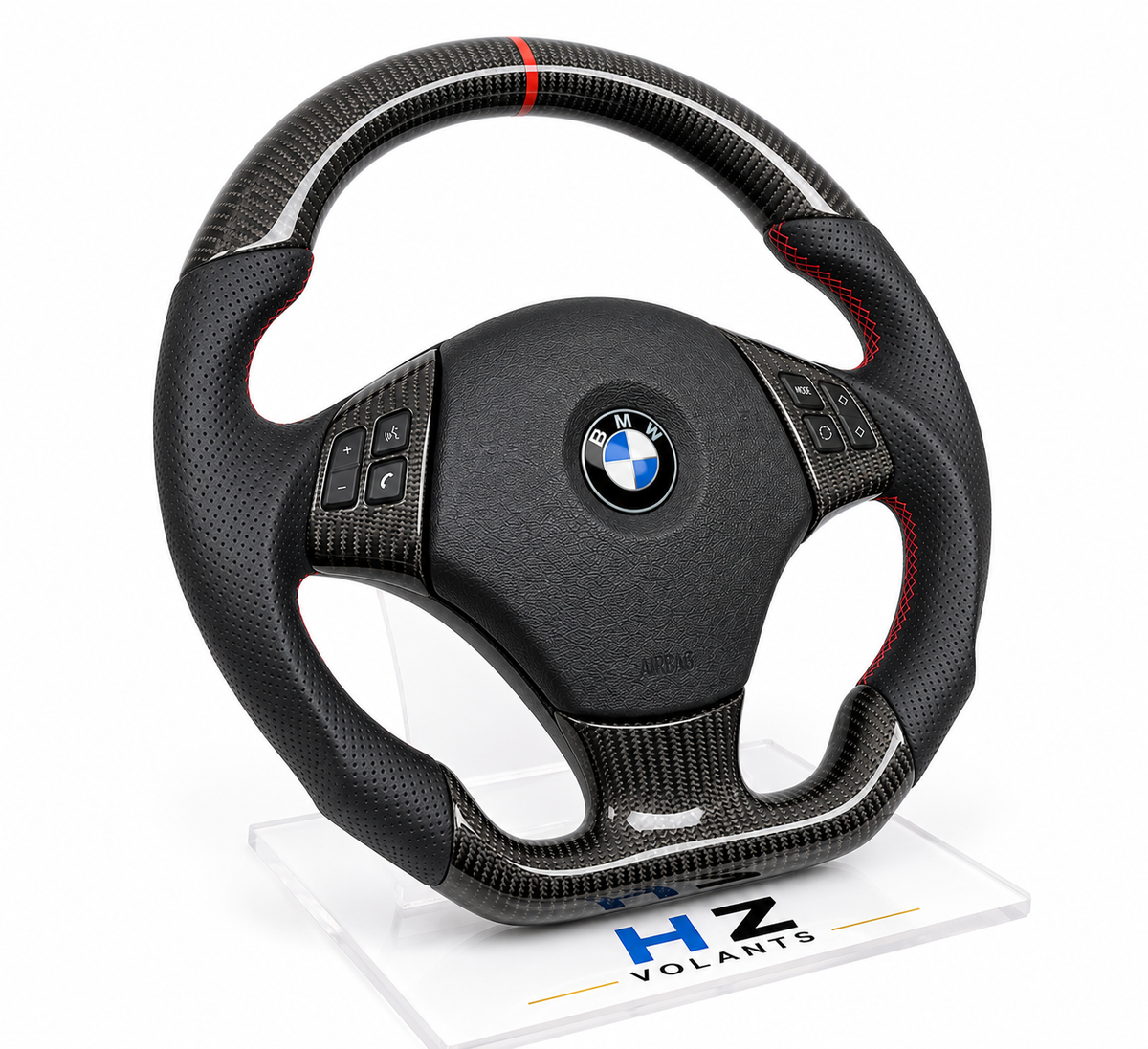 Volant BMW M Sport Carbone & Cuir Premium – Compatible E90 / E91 / E92 / E93
