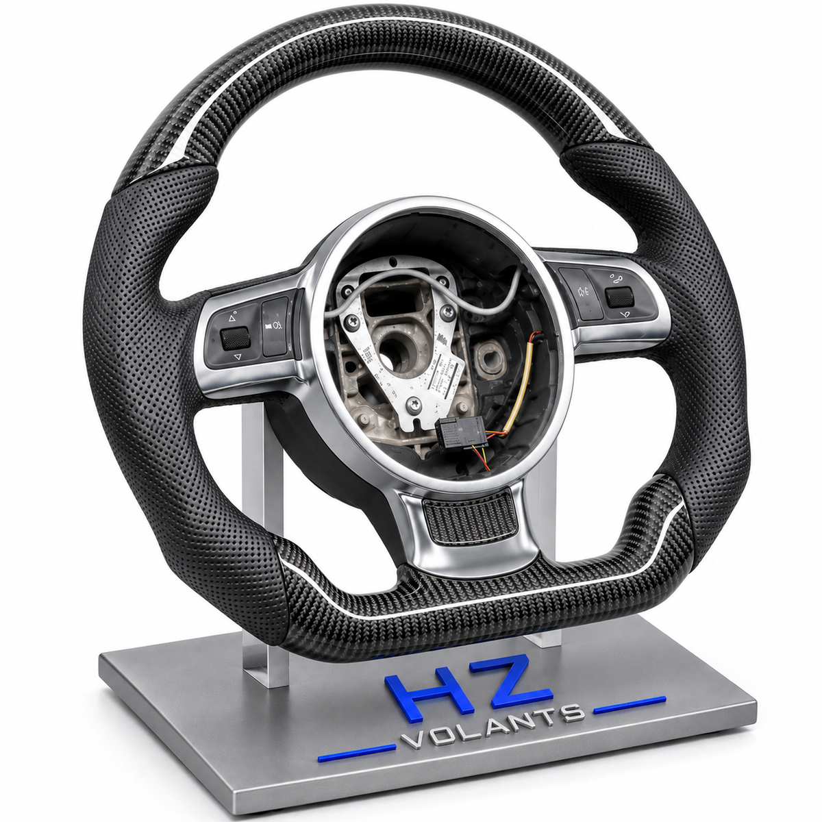 Volant Audi B8 Carbone & Cuir – Base Custom OEM