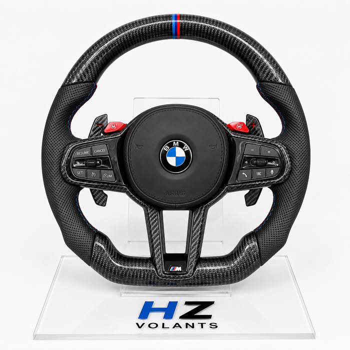 Volant BMW M Performance Carbone & Cuir avec Boutons M1 / M2 – Compatible G20 / G30 / G10