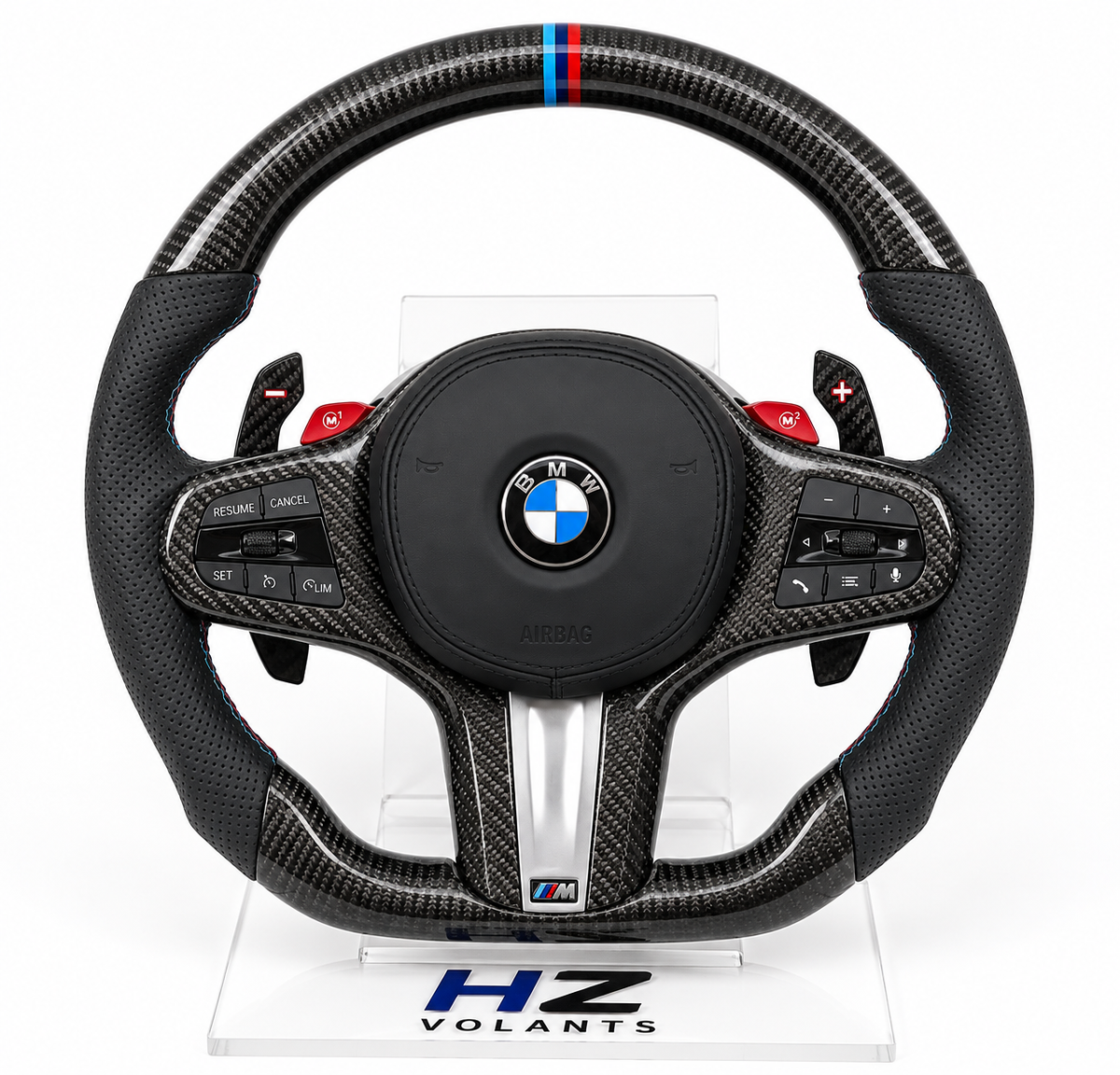 Volante BMW M Performance de Carbono y Cuero con Levas M – Compatible con G20 / G30 / G10