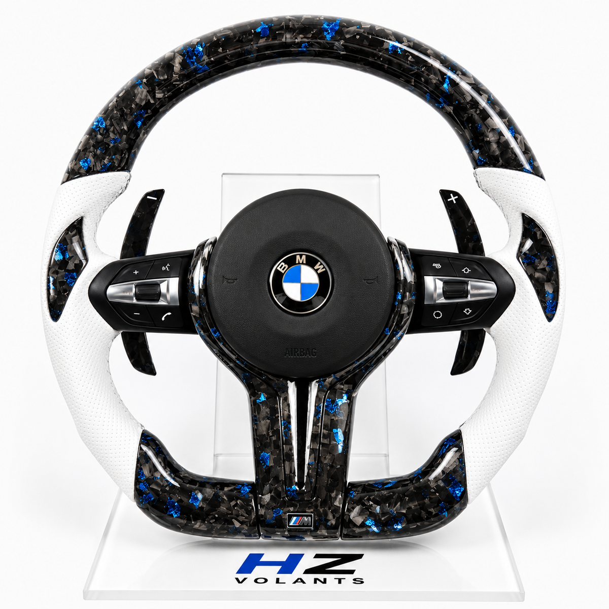 BMW M Performance Forged Blue Carbon & Premium Leather Steering Wheel – Exclusive Edition – F Series & E Series