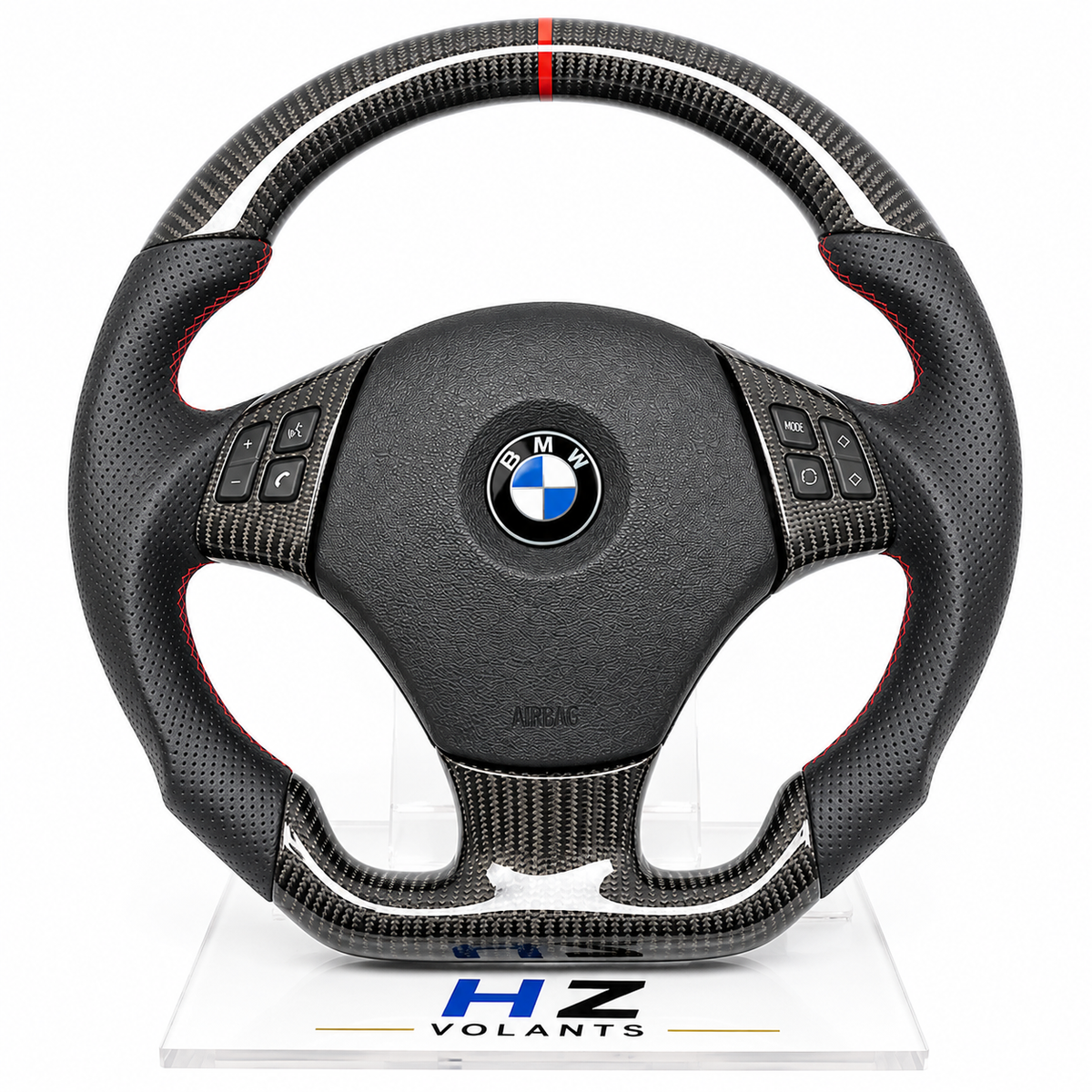 Volant BMW M Sport Carbone & Cuir Premium – Compatible E90 / E91 / E92 / E93