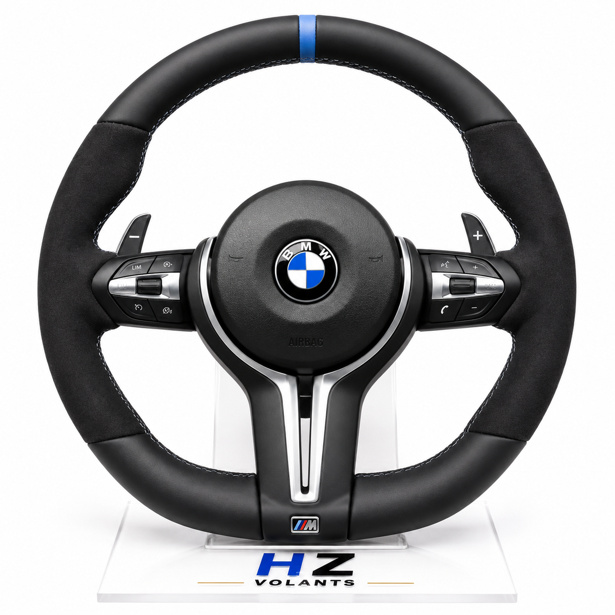 Volant BMW M Sport Multifonctions en Cuir & Alcantara Premium – Compatible Série E & Modèles F