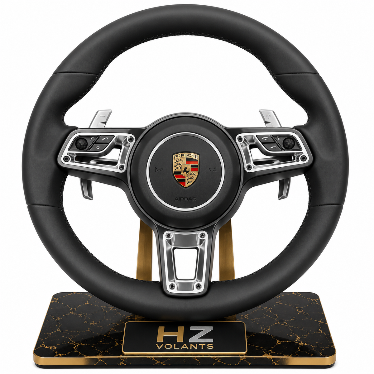 Volant Porsche 911 Multifonctions Sport – 3 Boutons – Finition Aluminium