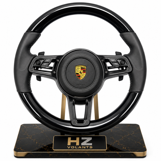 Volant Porsche 911 Multifonctions – 3 Boutons – Finition Gloss & Cuir Premium