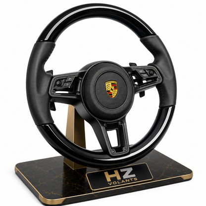 Volant Porsche 911 Multifonctions – 3 Boutons – Finition Gloss & Cuir Premium
