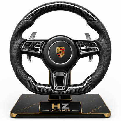 Volant Porsche 911 Riveté – 3 Boutons – Carbone & Cuir Performance