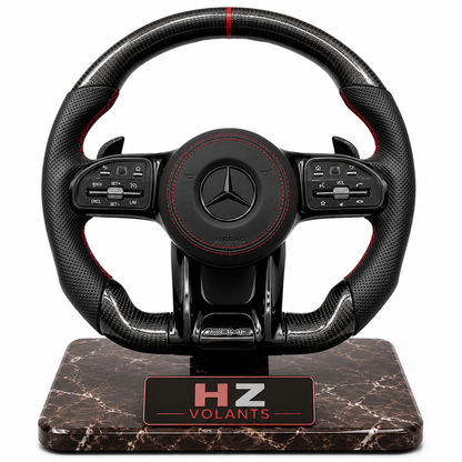 Volante Mercedes-AMG Carbono y Cuero con Costuras Rojas – Diseño Deportivo OEM