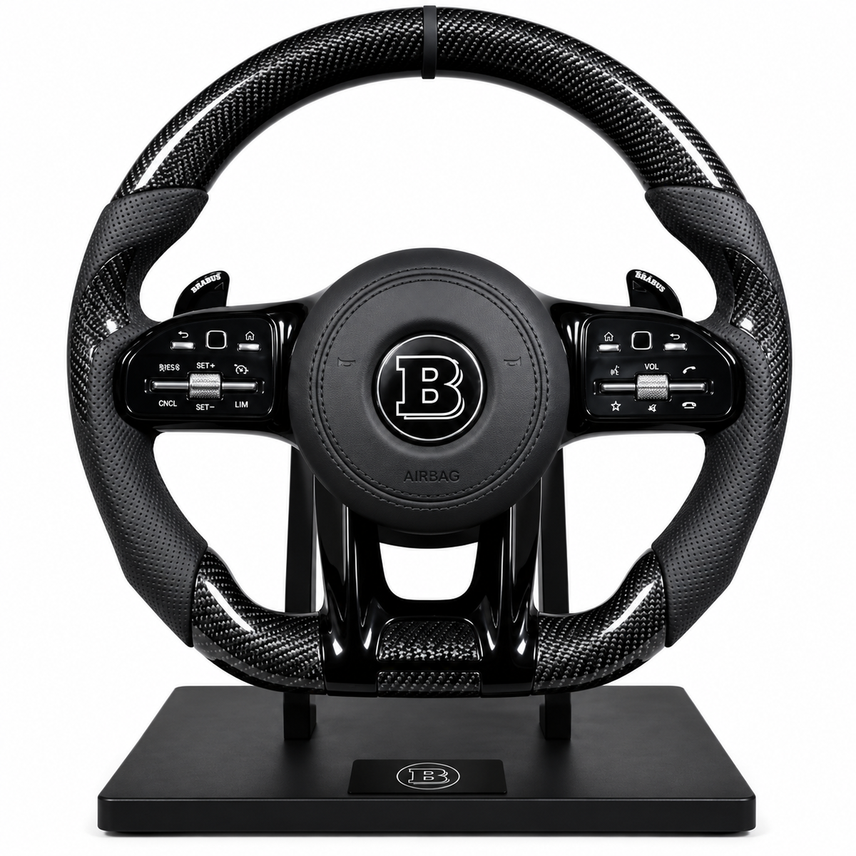 Volant Mercedes BRABUS Carbone & Cuir Perforé – Performance Luxury Edition