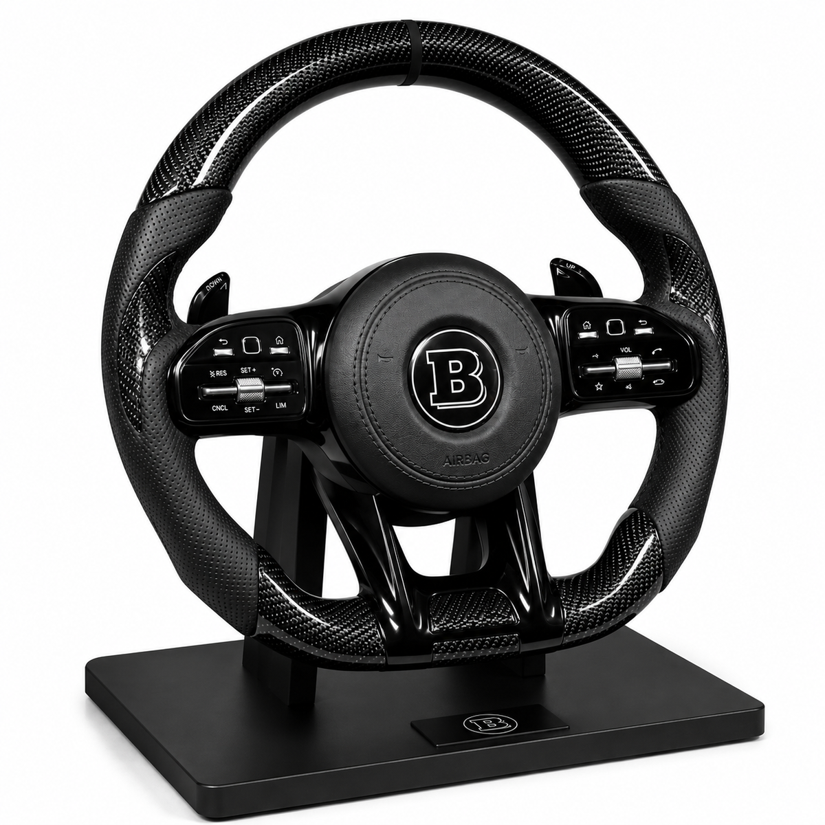 Volant Mercedes BRABUS Carbone & Cuir Perforé – Performance Luxury Edition