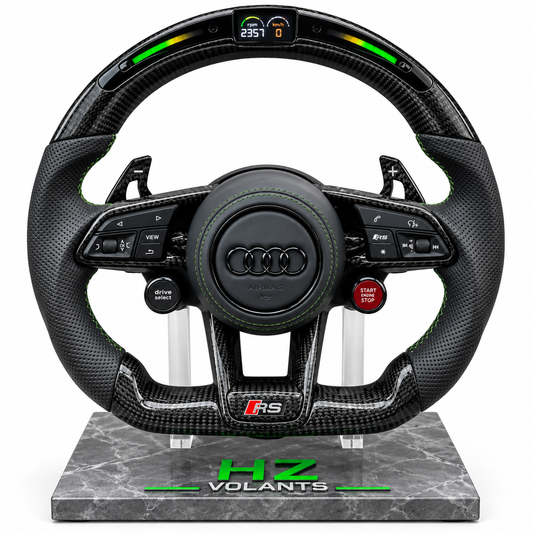 Volant Audi R8 / RS Carbone LED Performance – Start Stop & Drive Select