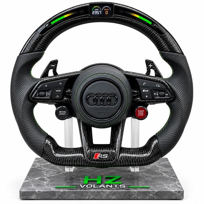 Volant Audi R8 / RS Carbone LED Performance – Start Stop & Drive Select