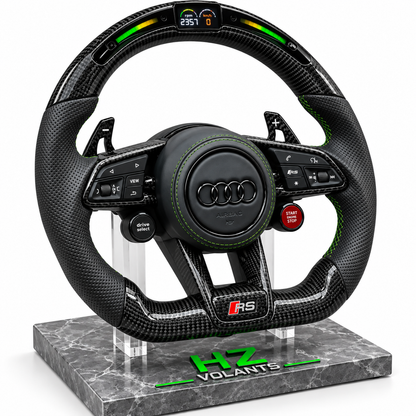 Volant Audi R8 / RS Carbone LED Performance – Start Stop & Drive Select