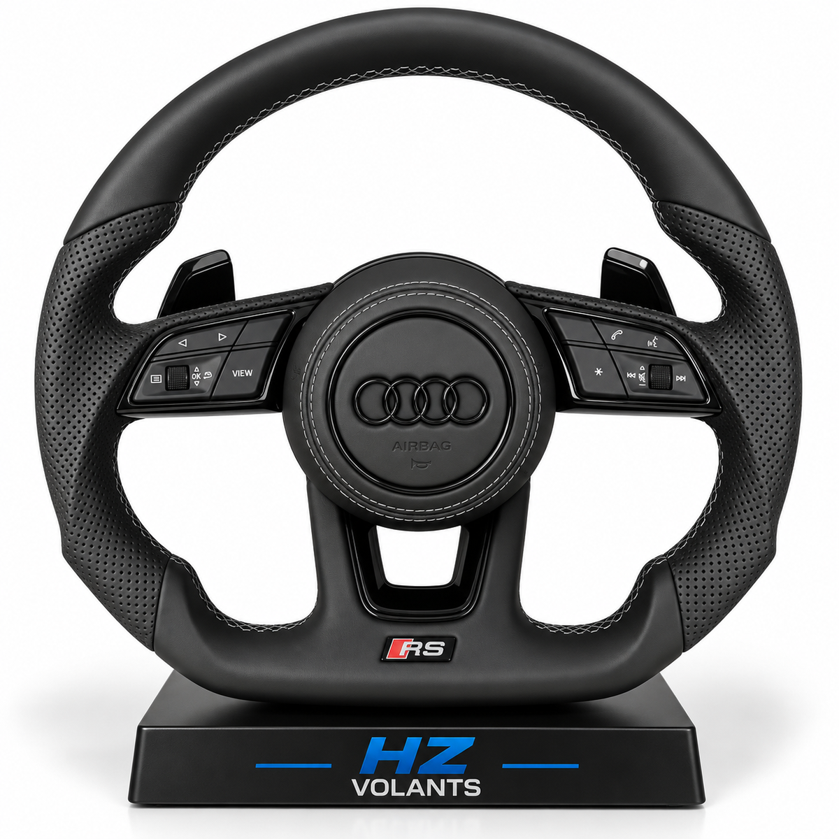 Volant Audi RS B9 Cuir Perforé Multifonctions – OEM Sport