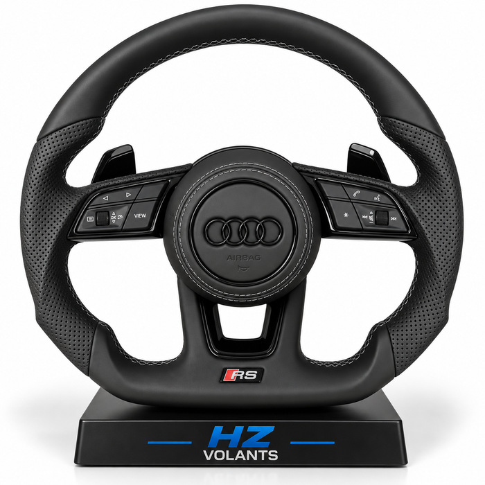 Volant Audi RS B9 Cuir Perforé Multifonctions – OEM Sport