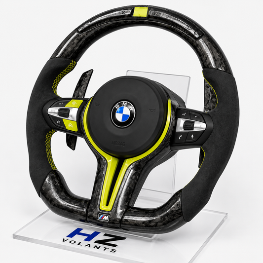 Volant BMW M Performance Carbone Forgé & Alcantara avec Inserts Racing – Série F