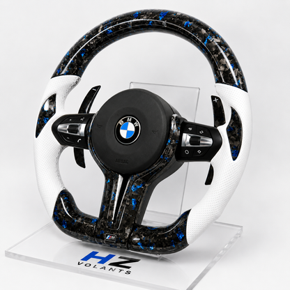 BMW M Performance Forged Blue Carbon & Premium Leather Steering Wheel – Exclusive Edition – F Series & E Series