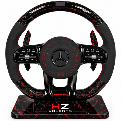 Volant Mercedes-AMG Performance LED Carbone Forgé & Alcantara – Full Option