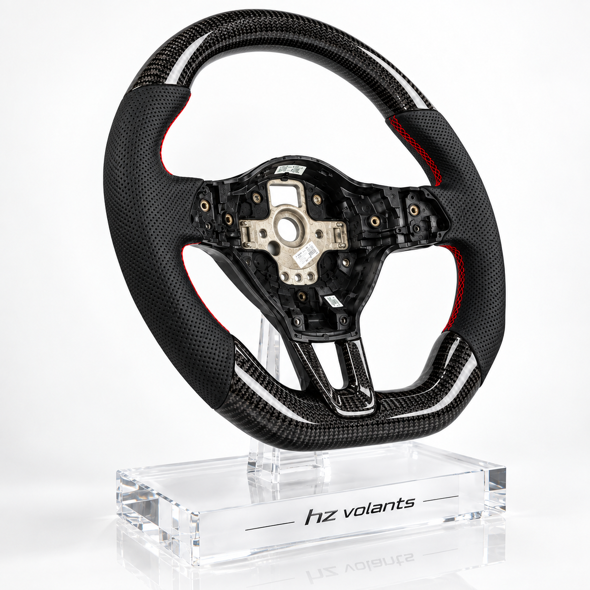 Volant Sport Carbone & Cuir Perforé pour Volkswagen
