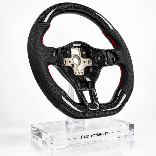 Volant Sport Carbone & Cuir Perforé pour Volkswagen