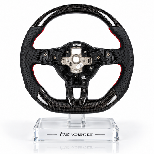 Volant Sport Carbone & Cuir Perforé pour Volkswagen